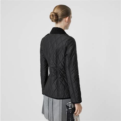 burberry monogram motif diamond quilted jacket|burberry diamond quilted jacket.